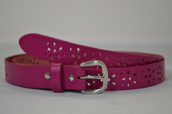 Roze riem met bloemenmotief - Perfo